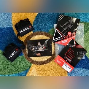 Hustle Athletics Black Wrist Wraps Weightlifting Bodybuilding Gloves Weights Gym